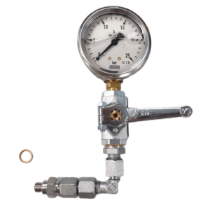 WIKA Manometer + ballvalve 0-25 bar 11000079072